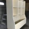 White Shelves Bottom Toybox custom wood product by Newshams Woodshop