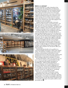 A magazine article about the shelves of a store.