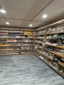 A store with many shelves of magazines and papers.