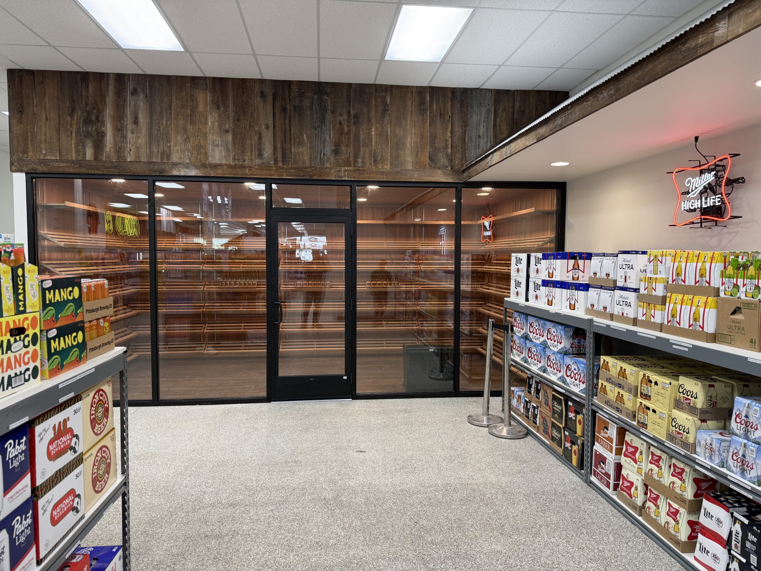 Brewie Louie’s custom walk-in cigar humidor in York Pennsylvania