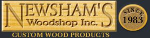 A wood product logo with the name of a shop.